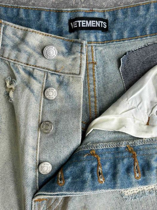 Джинси Vetements Cargo faded baggy archive синие джинсы distressed L