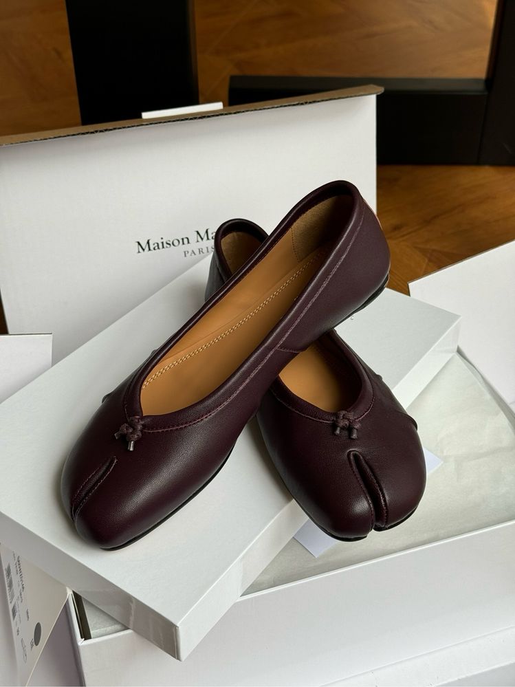 Бордові балетки таби Tabi Ballerinas Maison Margiela 38