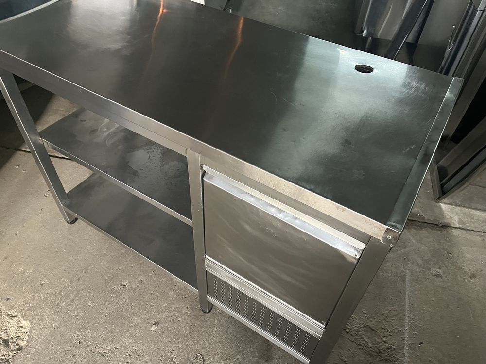 Escaparate em inox com gaveta de borras 1.25mt