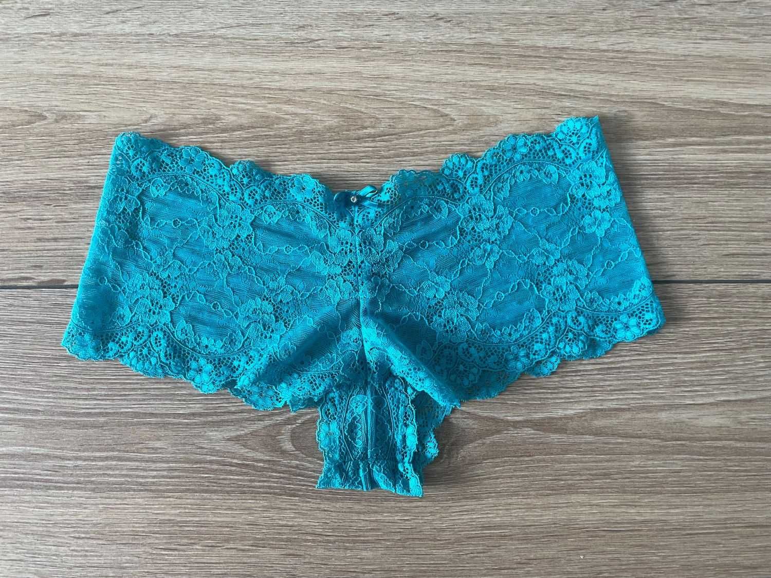 Komplet stanik 75B i majtki 36/S kolor niebieski