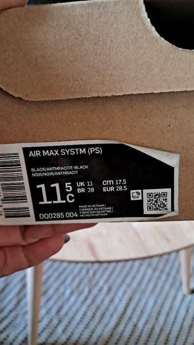Buty sportowe sneakersy nike air max 28.5