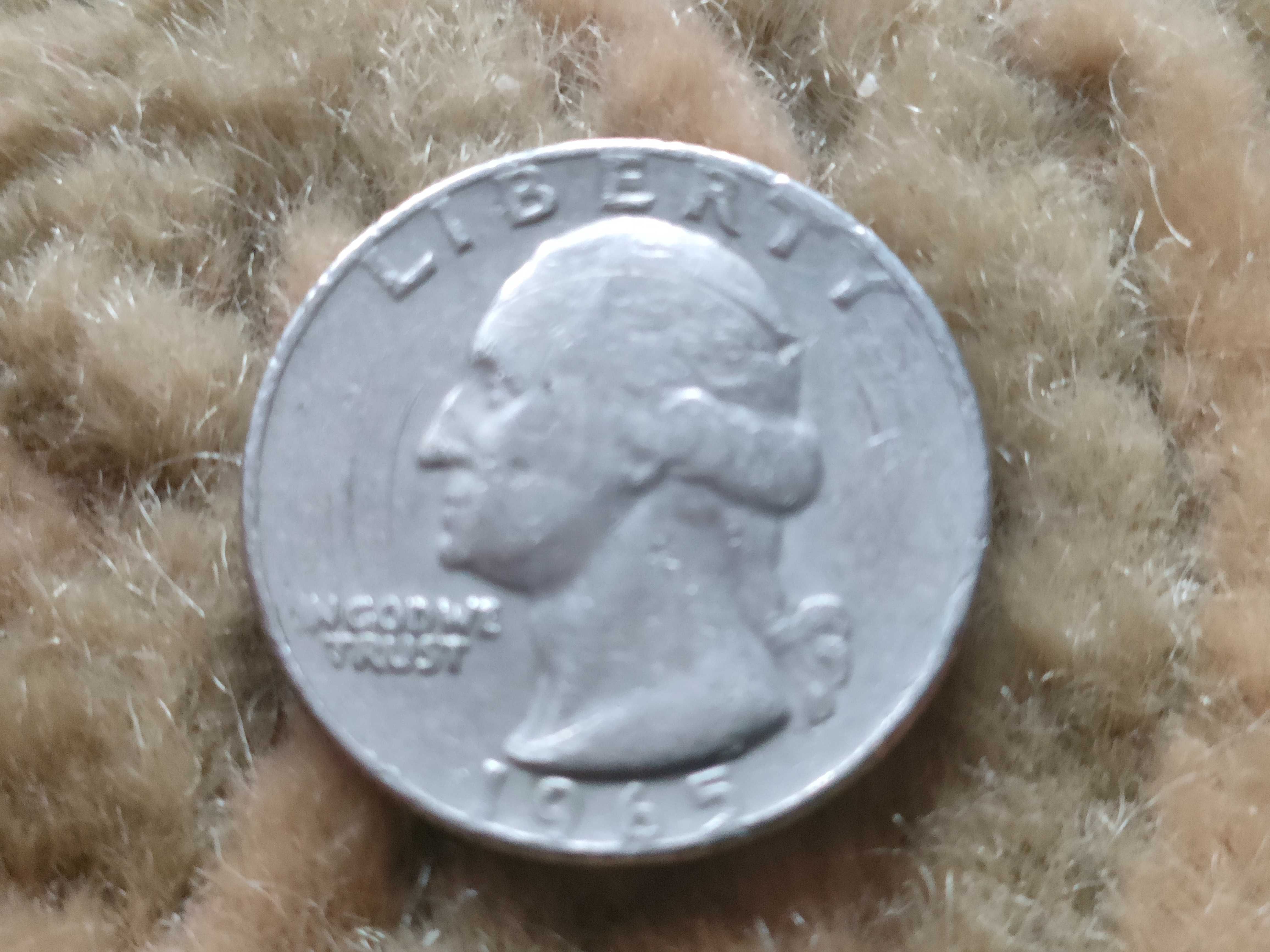 moeda quarter dollar 1965 rara