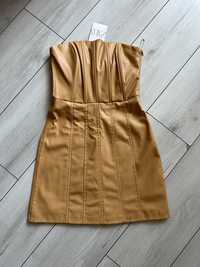 Сукня корсет з екошкіри ZARA нова з етикеткою
