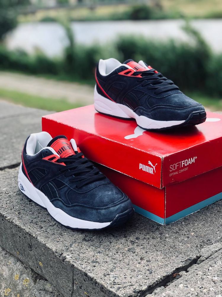 Кроссовки мужские Puma Trinomic замше синие кросовки Пума
