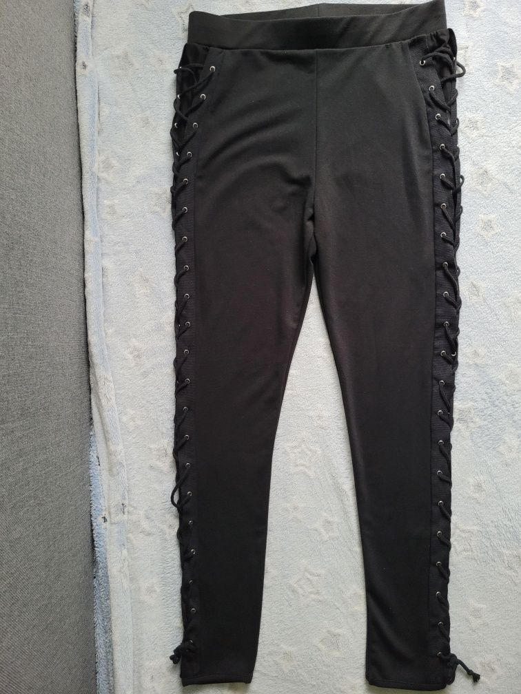 Getry cienkie spodnie czarne rozmiar Xl Amisiu