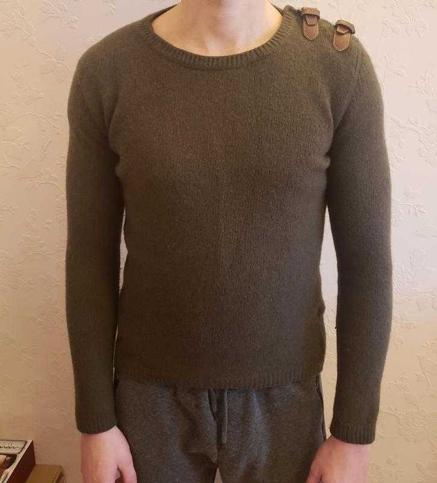 Мужской свитер Massimo Dutti кашемир+ангора+шерсть размер S