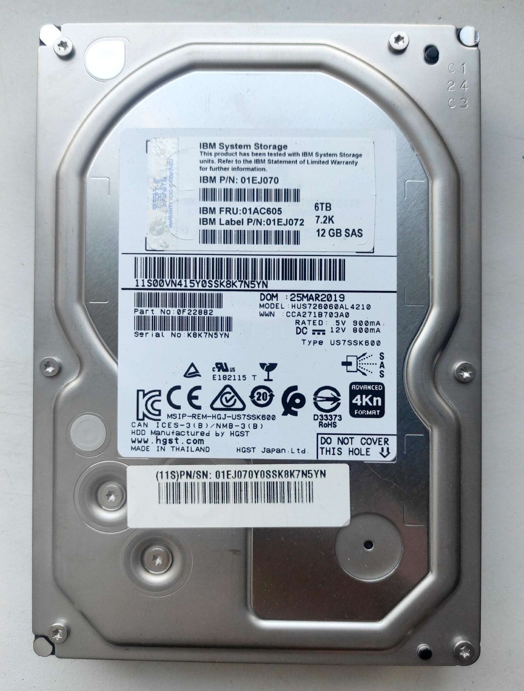 Серверний диск HGST Ultrastar 6Tb 7.2K