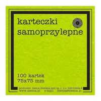 Karteczki samoprzylepne Fluo 75x75mm 100K zieleń