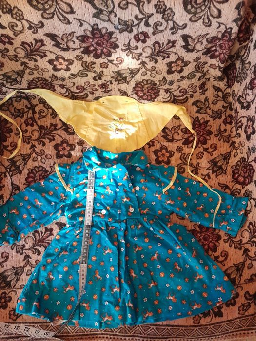 Платья детские красное и синее байковое