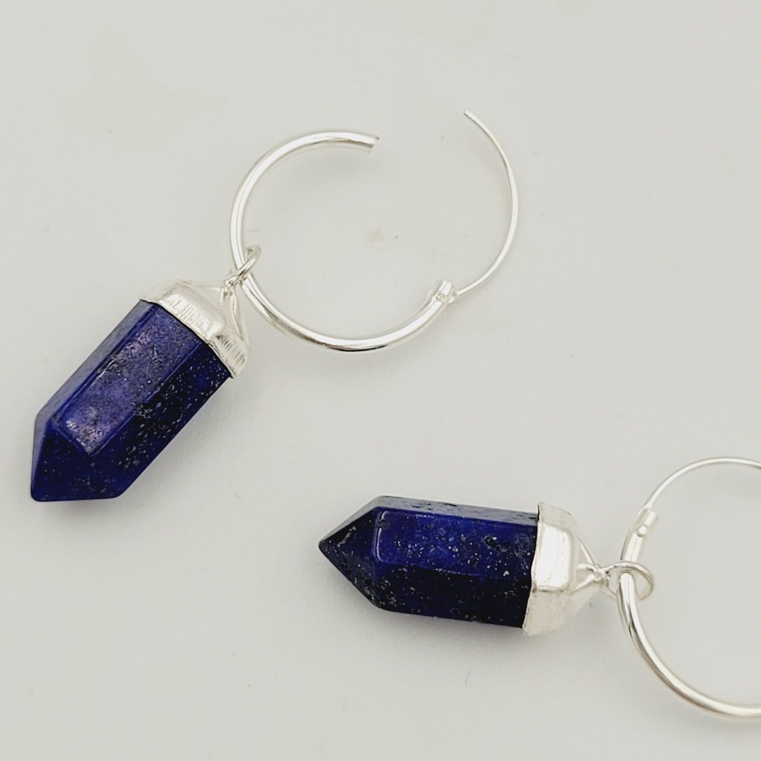 Srebrne kolczyki pr.925 lapis lazuli