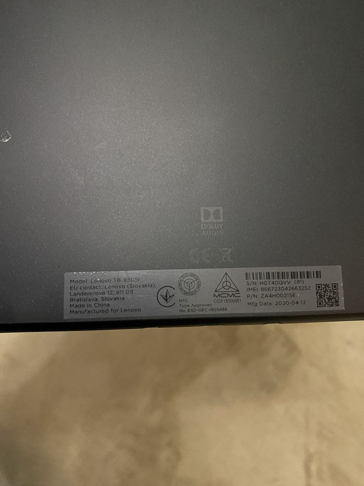 Планшет Lenovo TB-X505L