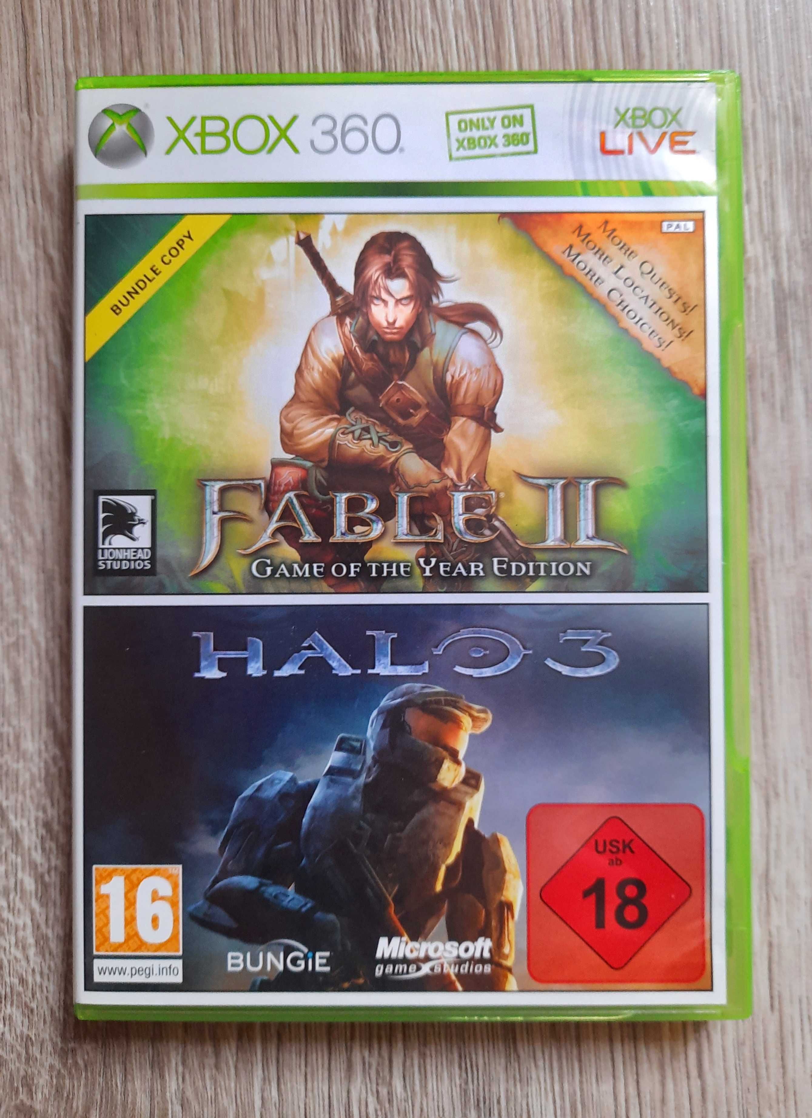 Fable 2 + Halo 3 Gry na XBOX 360