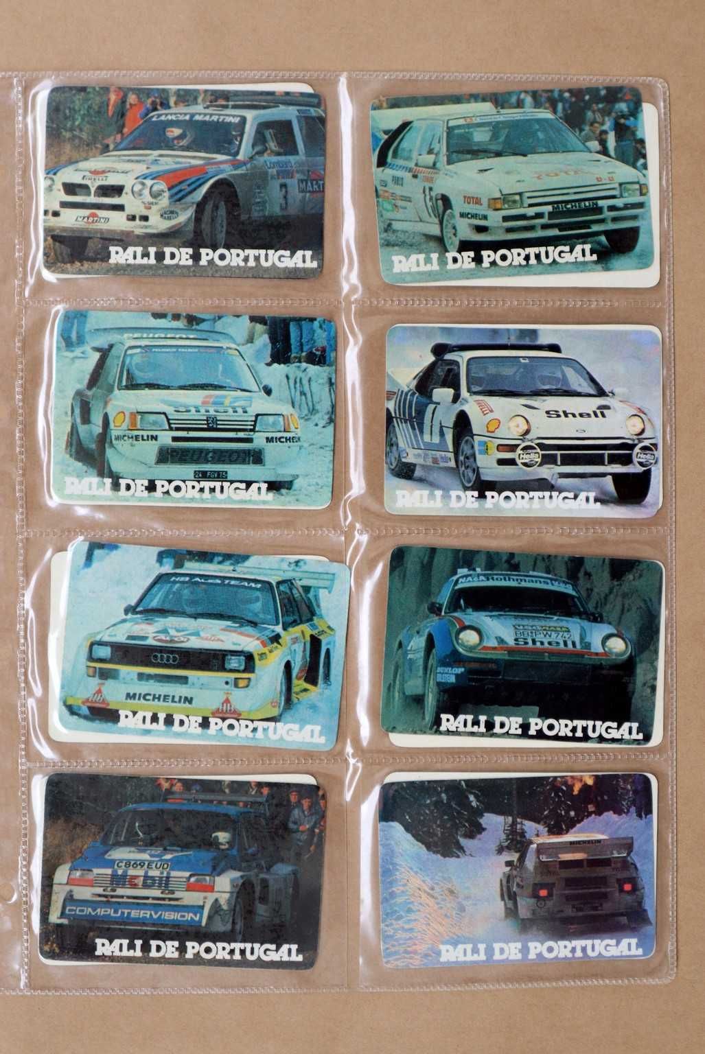 8 Calendários Carros de Rally muito bom estado ano 1987