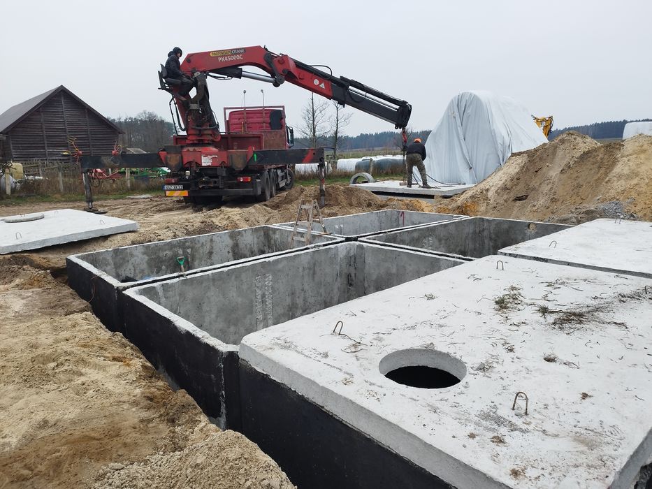 Szamba oczyszczalnie przydomowe studnie wodomierzowe mury oporowe