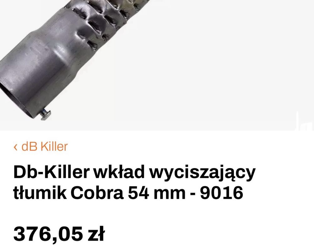 Db killer  wkład wyciszający tłumik Cobra