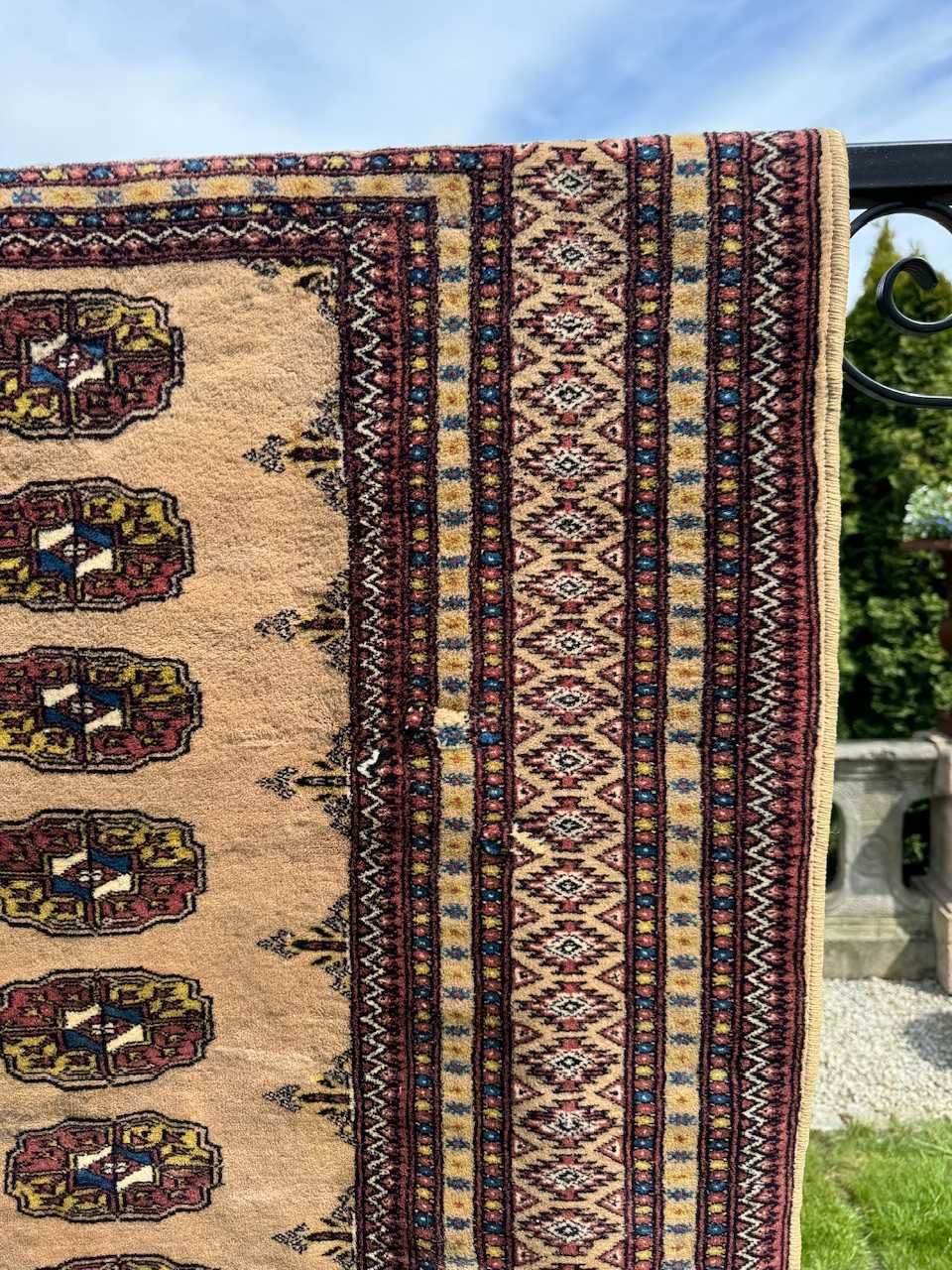 Dywan dywanik kaszmirowy Pakistan Buchara ART DECO 147x127 gal. 4 tyś