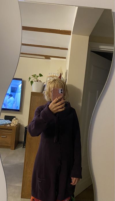 Cieply dzianinowy  płaszczyk