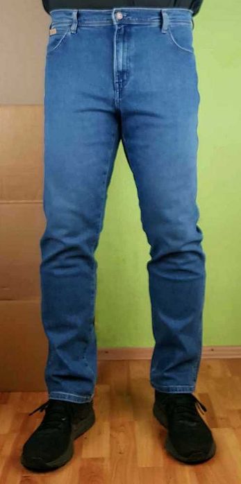 Jeansy Wrangler Texas męskie Authentic Slim - W12SYLZ88 nowe - W38/L32
