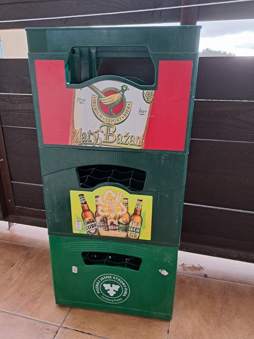 3 Skrzynki, kraty, transporter na butelki