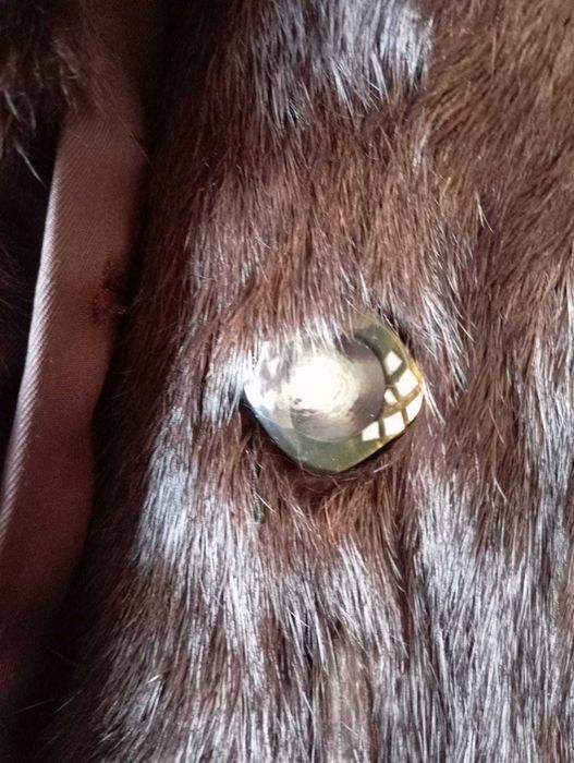 Casaco de Vison comprido, usado, em bom estado, tamanho L