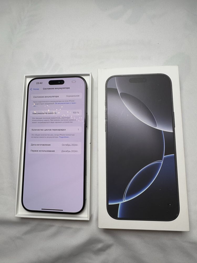 Продам iPhone 16 Pro Max 256Gb esim Black