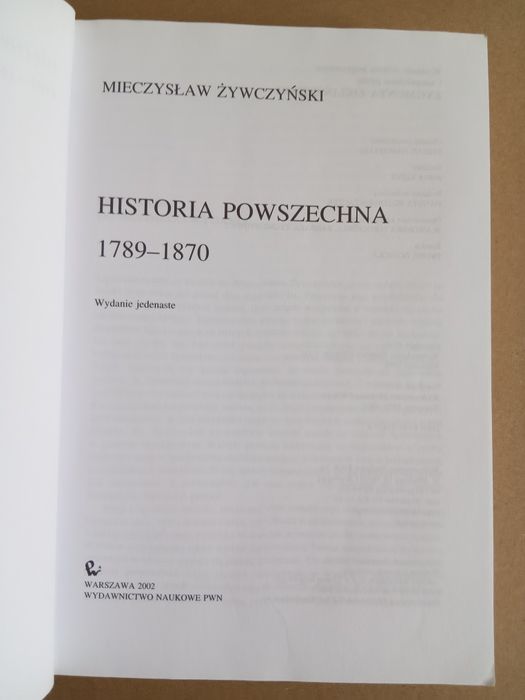 Historia powszechna PWN (1789 - 1870) - Mieczysław Żywczyński