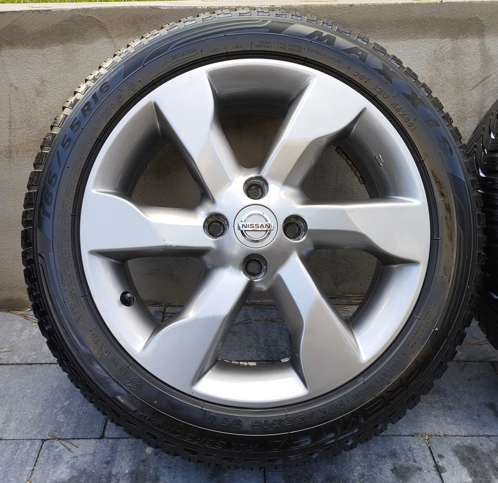 Oryginalne felgi koła NISSAN 16 cali 4x100 + super opony wielosezonowe