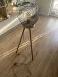 Lampa podłogowa Kanel czarna z drewnem loft E27 Inspire