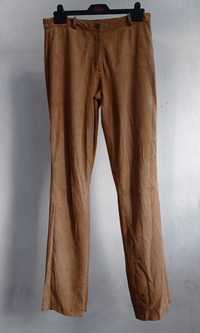 Spodnie zamszowe z prawdziwej skóry marki Zara rozm S/ 38