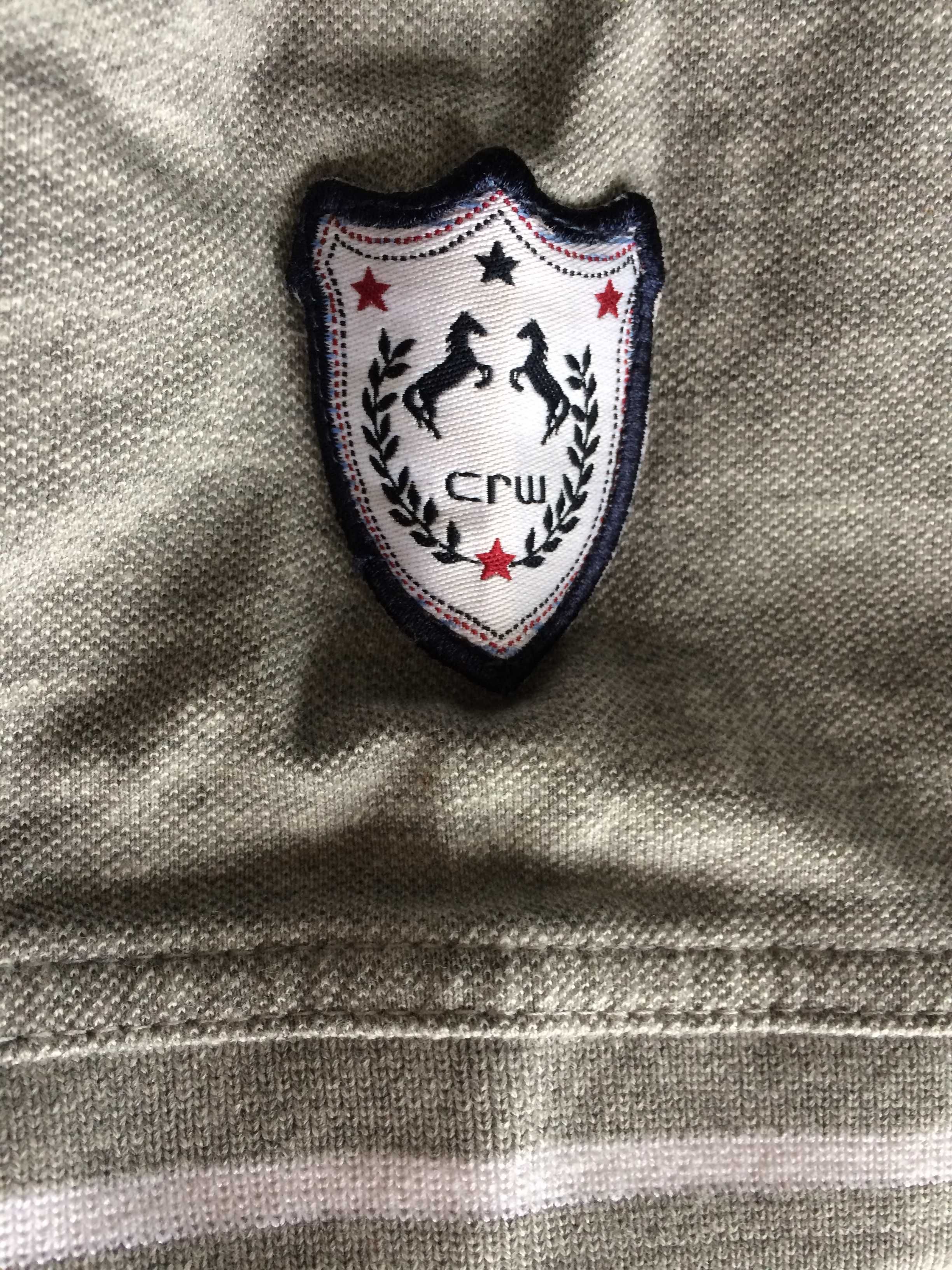 CRW Classic Riding Wear, szare klasyczne polo jeździeckie