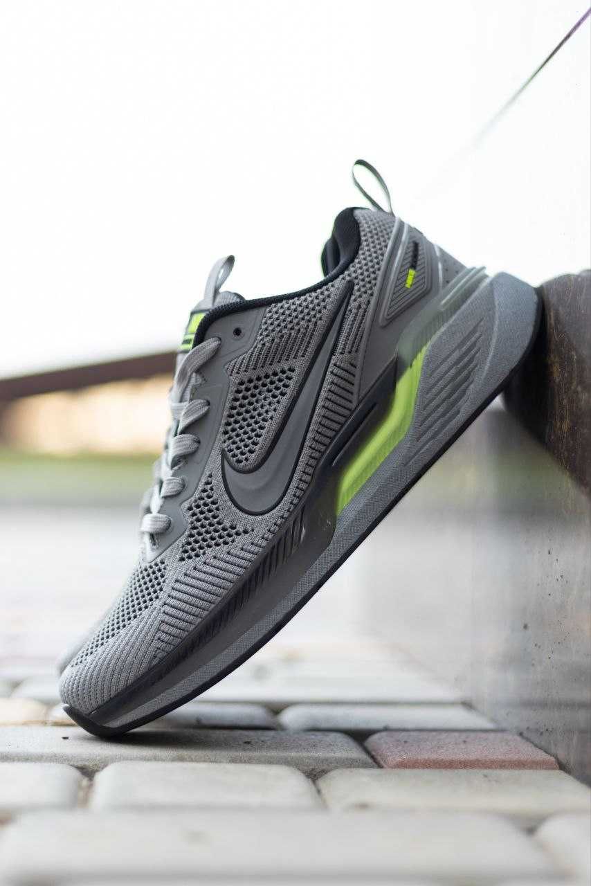 Чоловічі кросівки Nike Zoom сірий з зеленим 3286-3 ТОП