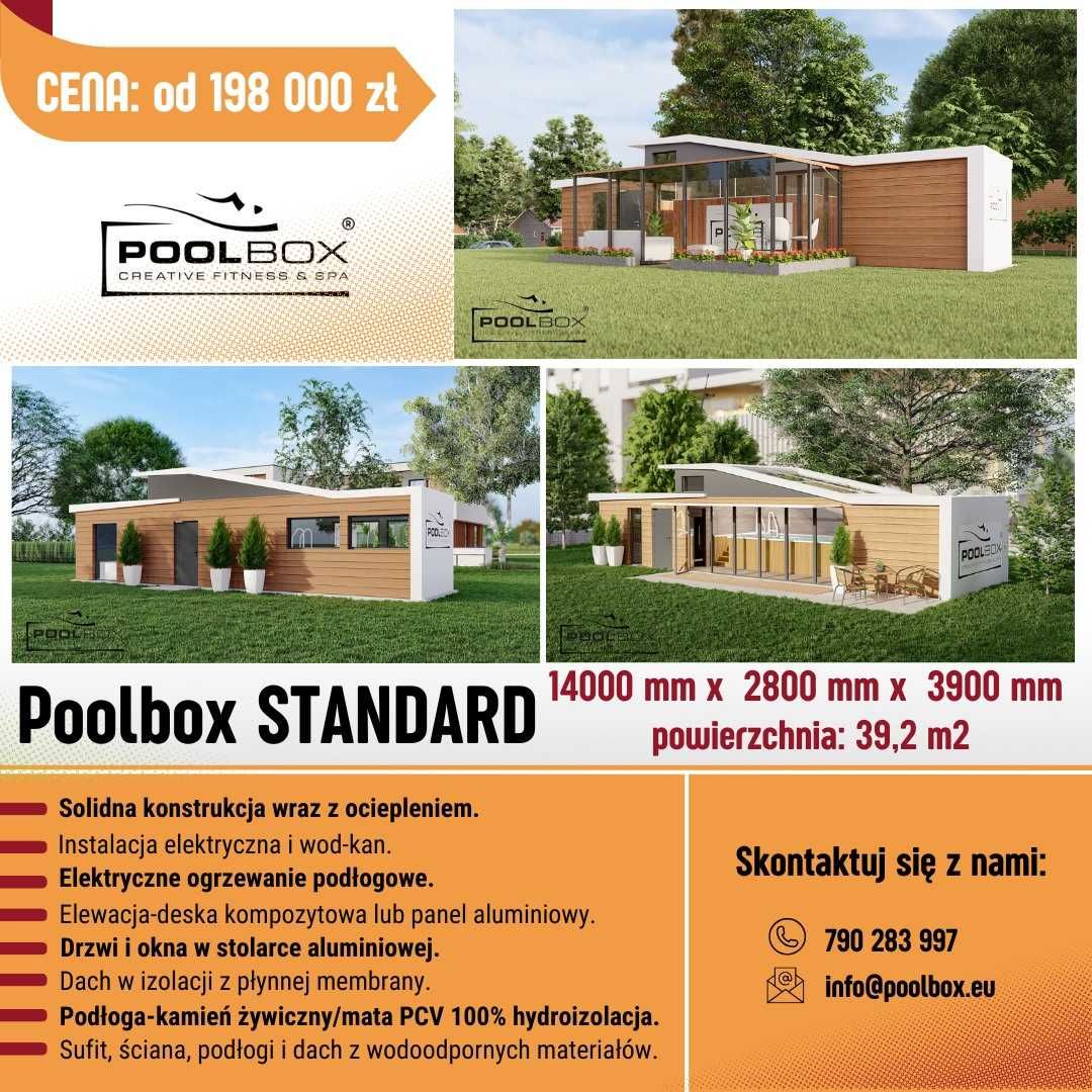 PoolBox Całoroczne ogrodowe Basen Bieżnia Przeciwprąd Sauna Jacuzzi