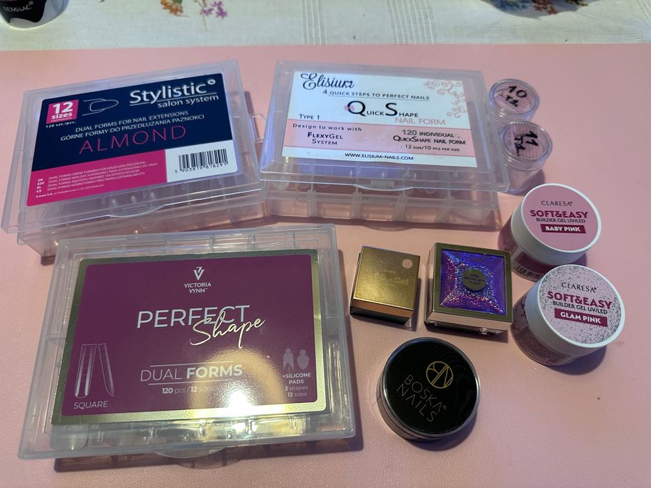 Zestaw do manicure hybrydowego, akcesoria sprzęt przedłużanie paznokci