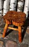 Krzesełko drewniane w kształcie koniczyny handmade