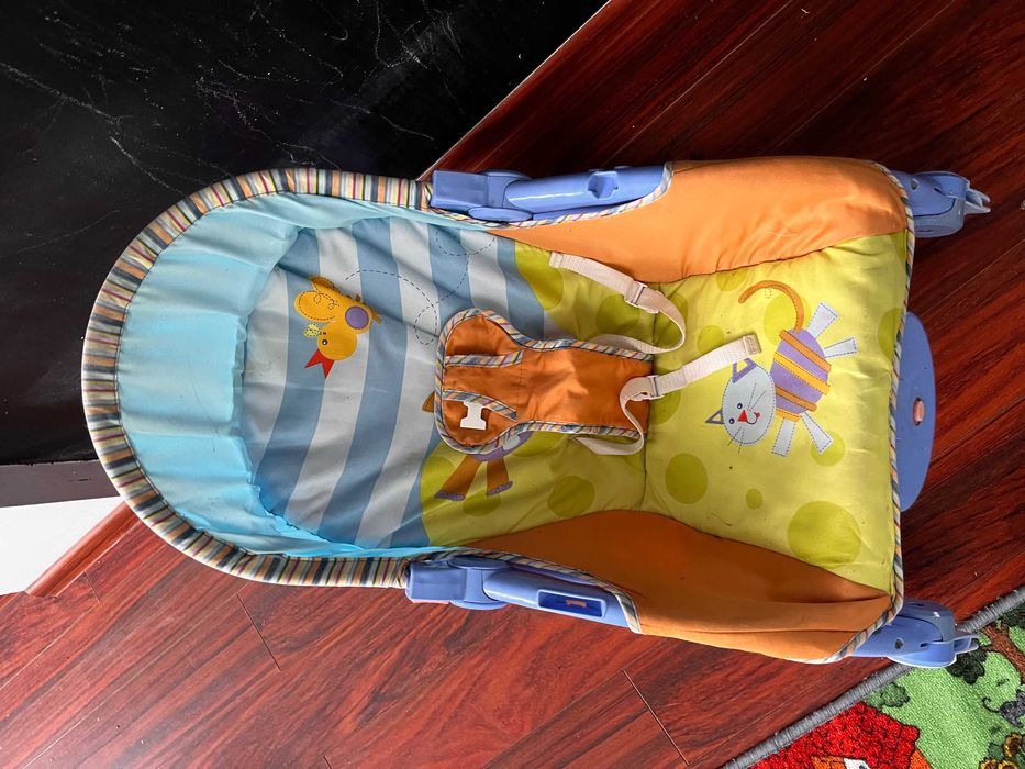 LandToys Lt97 Leżaczek Bujaczek Fotelik 3W1 Wibracje