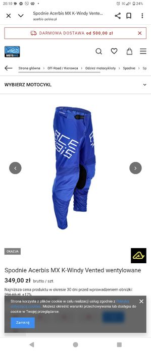 Enduro cross kurtka xl  spodnie 36  buty 44 xl