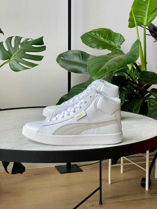 АКЦІЯ! Жіночі зимові кросівки на хутрі Puma C orduroy Mid White (36 р)