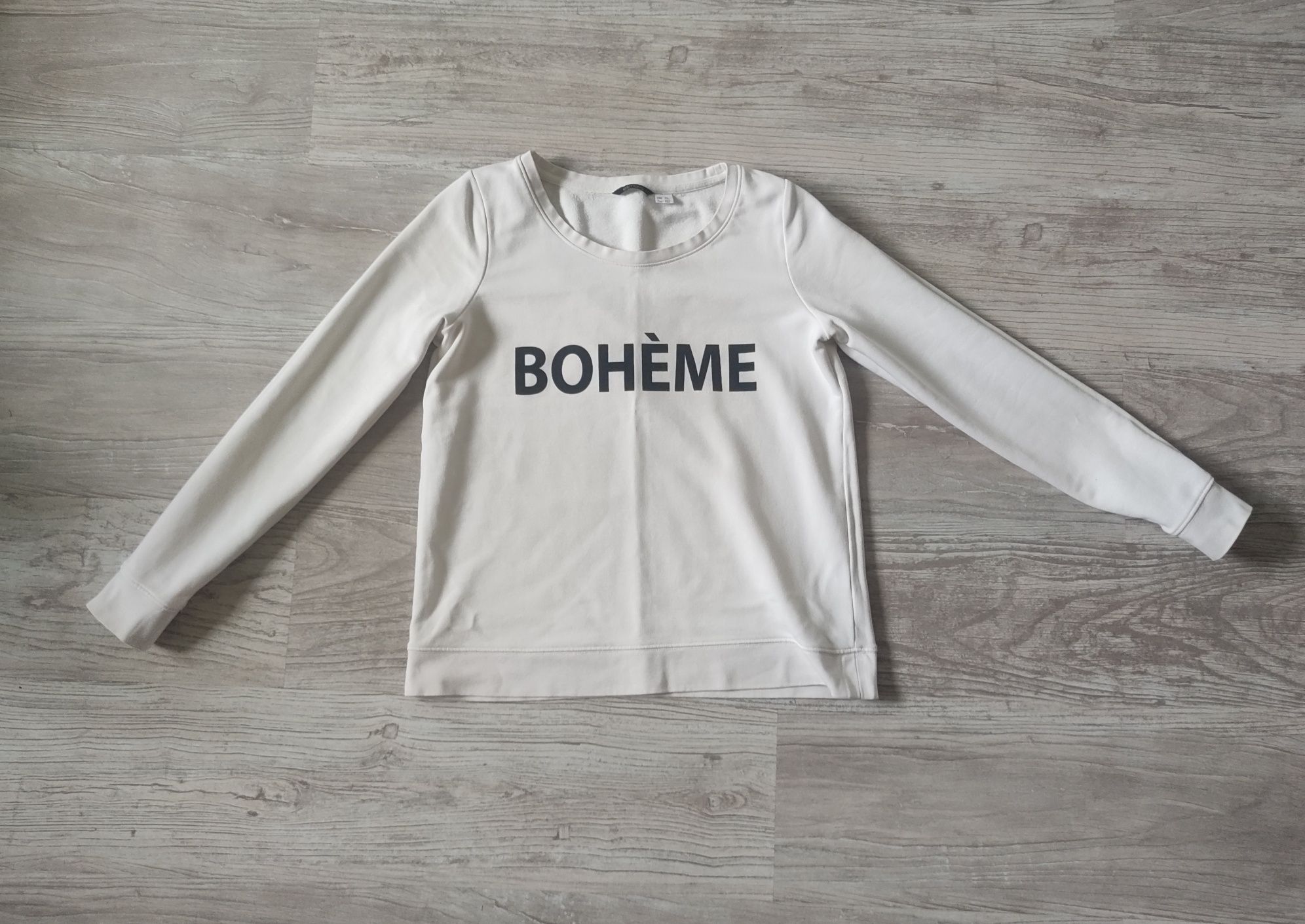 Bluza biała z napisem Boheme, rozmiar S, Esmara