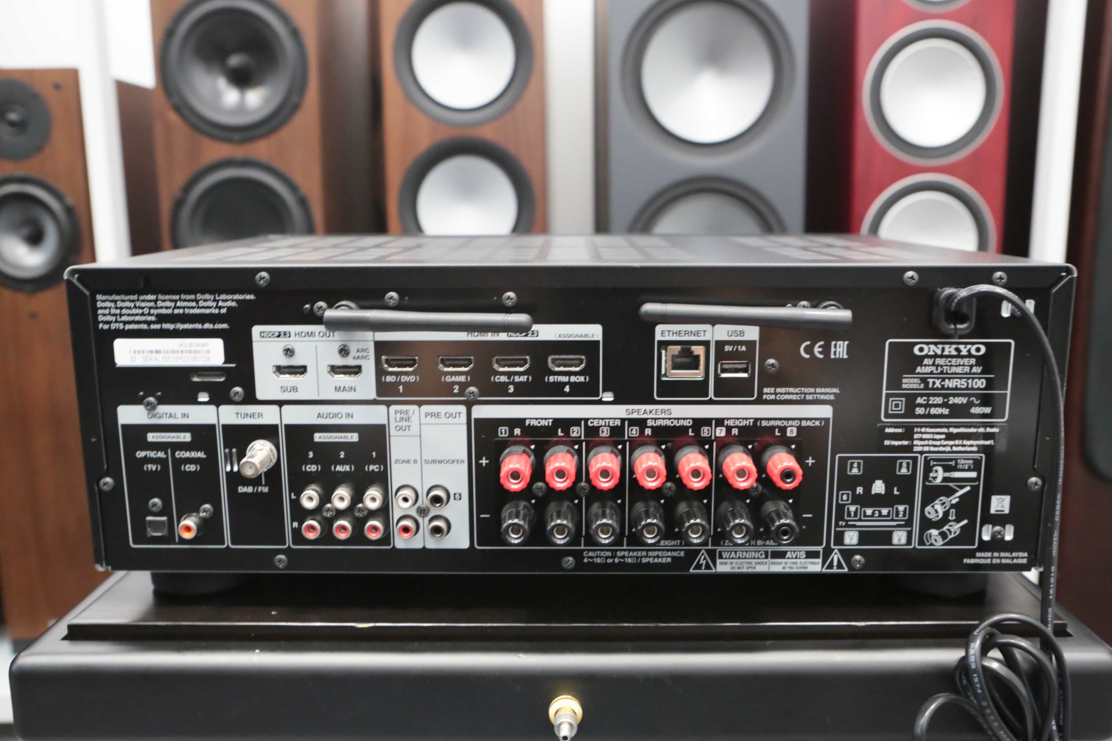 Onkyo TX-NR5100 amplituner kina domowego z funkcjami sieciowymi