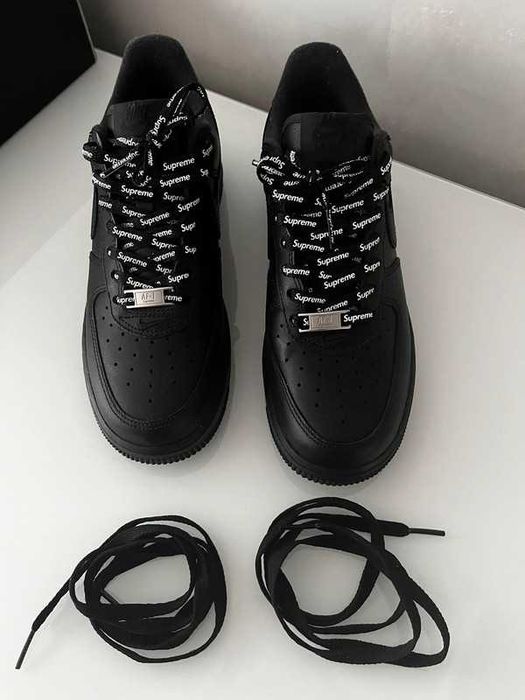 Buty meskie Mokasyny Nike Air Force 1 Low Supreme Black R.38.5