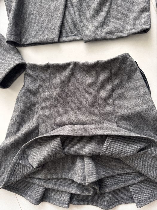 Кешеміровий теплий костюм піджак + юбка/шорти