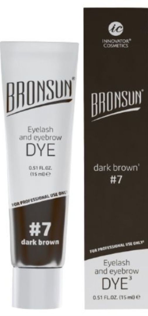 Bronsun dark Brown #7 farbka i aktywator do koloryzacji brwi