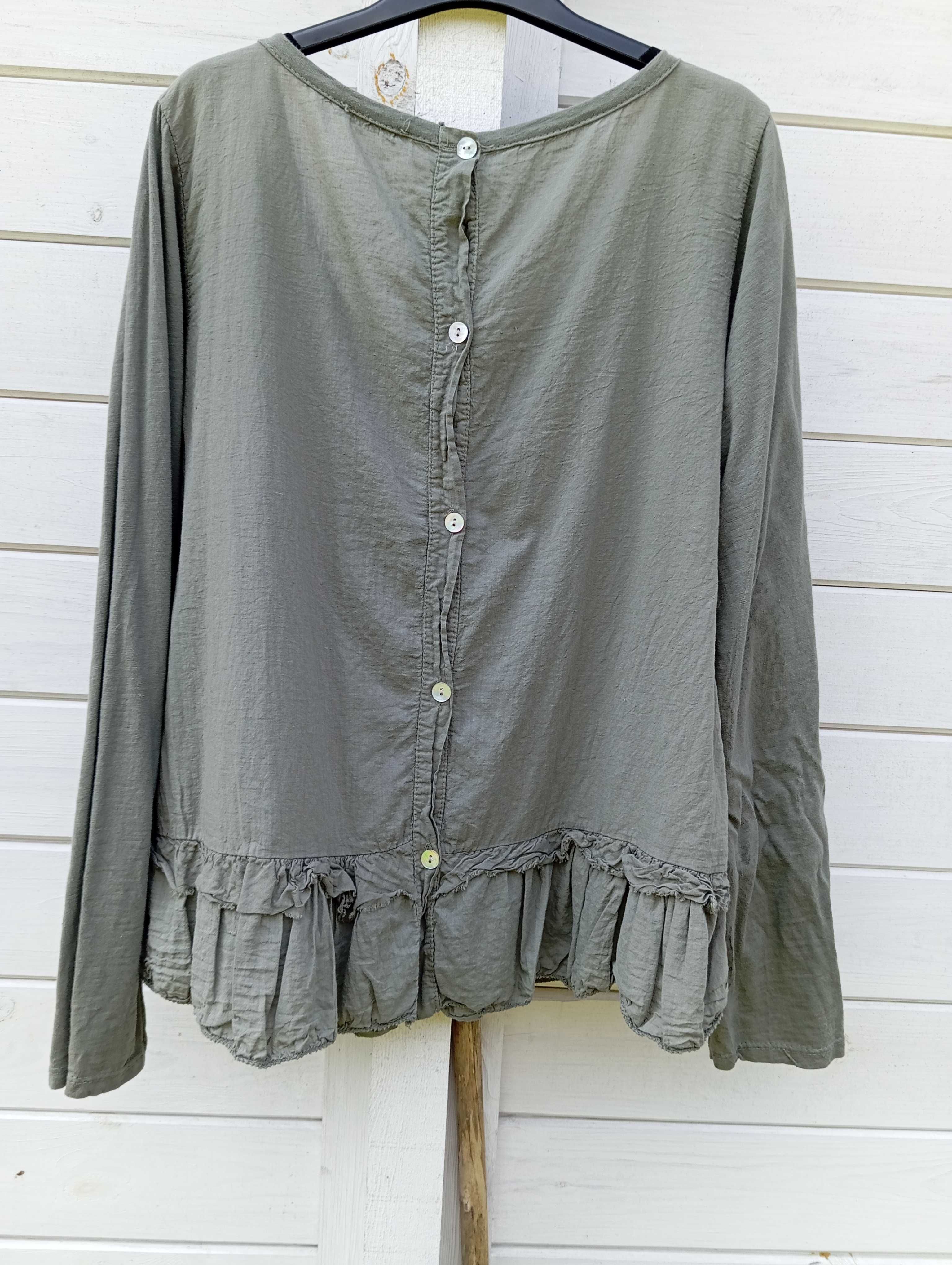 Sukieneczka + bluzeczka w kolorach khaki - M/L