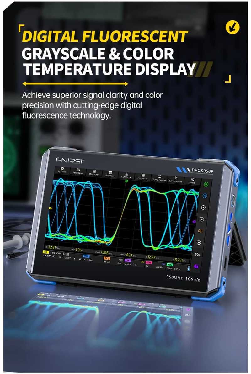 Osciloscópio Tablet 2CH + Gerador de Sinais 350MHz 1GSPS  Português