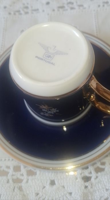 Chávena de café com pires em porcelana QN