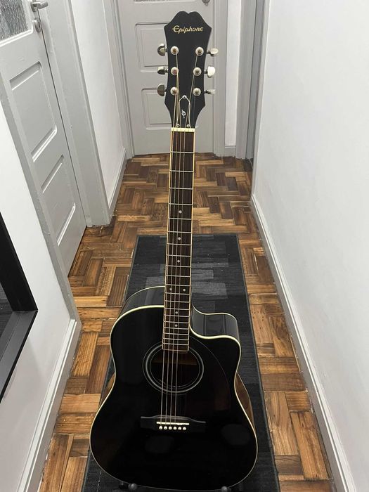 Guitarra Epiphone AJ-220SCE Acustica/Electrica Ebony
