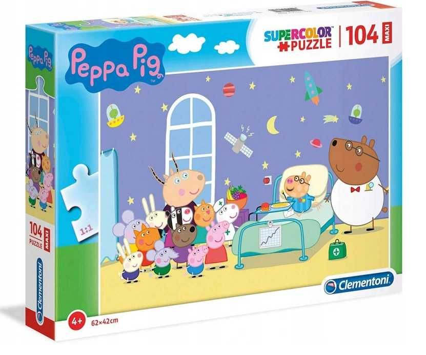 Clementoni 23735 Puzzle 104 el. MAXI ŚWINKA PEPPA