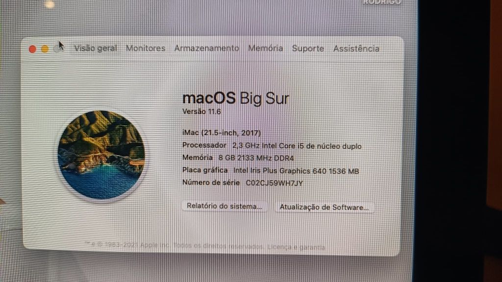 Computador iMac 21.5 2017