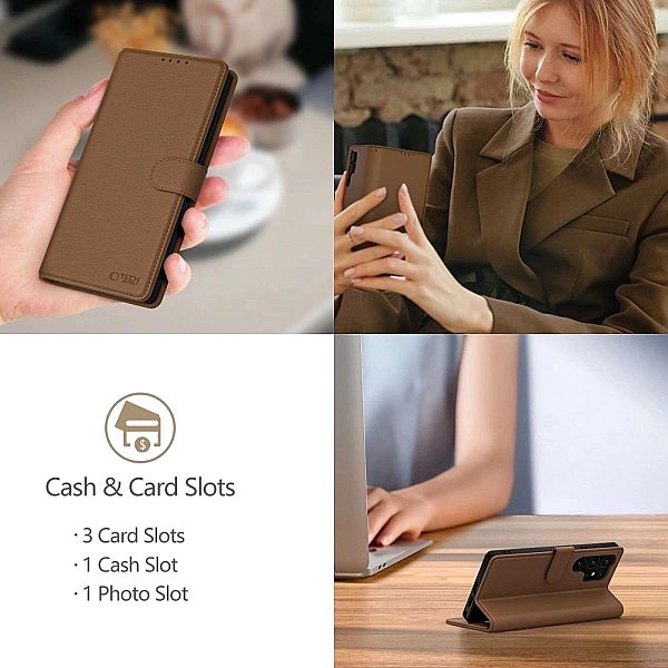 Tech-Protect Wallet Iphone 16E Brown