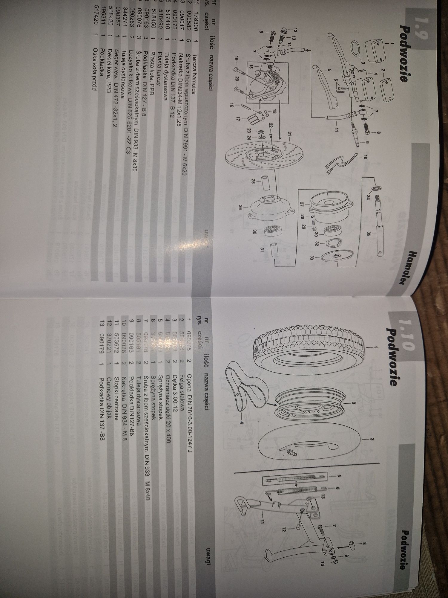 Instrukcja obsługi katalog części rama silnik Simson sr50/sr80/